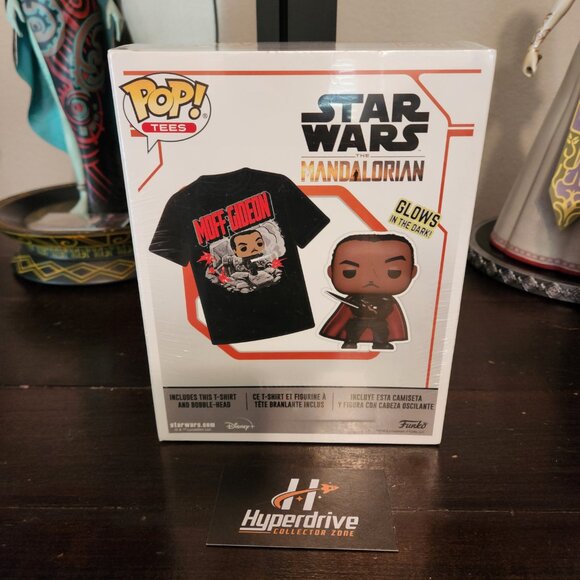 Star Wars The Mandalorian Moff Gideon Funko PoP & Tee Bundle, Size Large - Picture 3 of 4